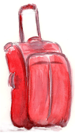 Valise rouge de Ba noi